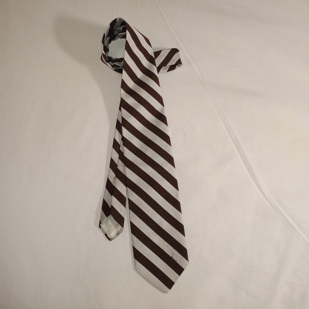 KINGS LYNN - stripes brown tie (100% nylon)